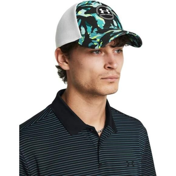 Mens Cooling Golf Hat Iso Chill Stretch Fit Breathable Mesh Performance Cap - Picture 3 of 4